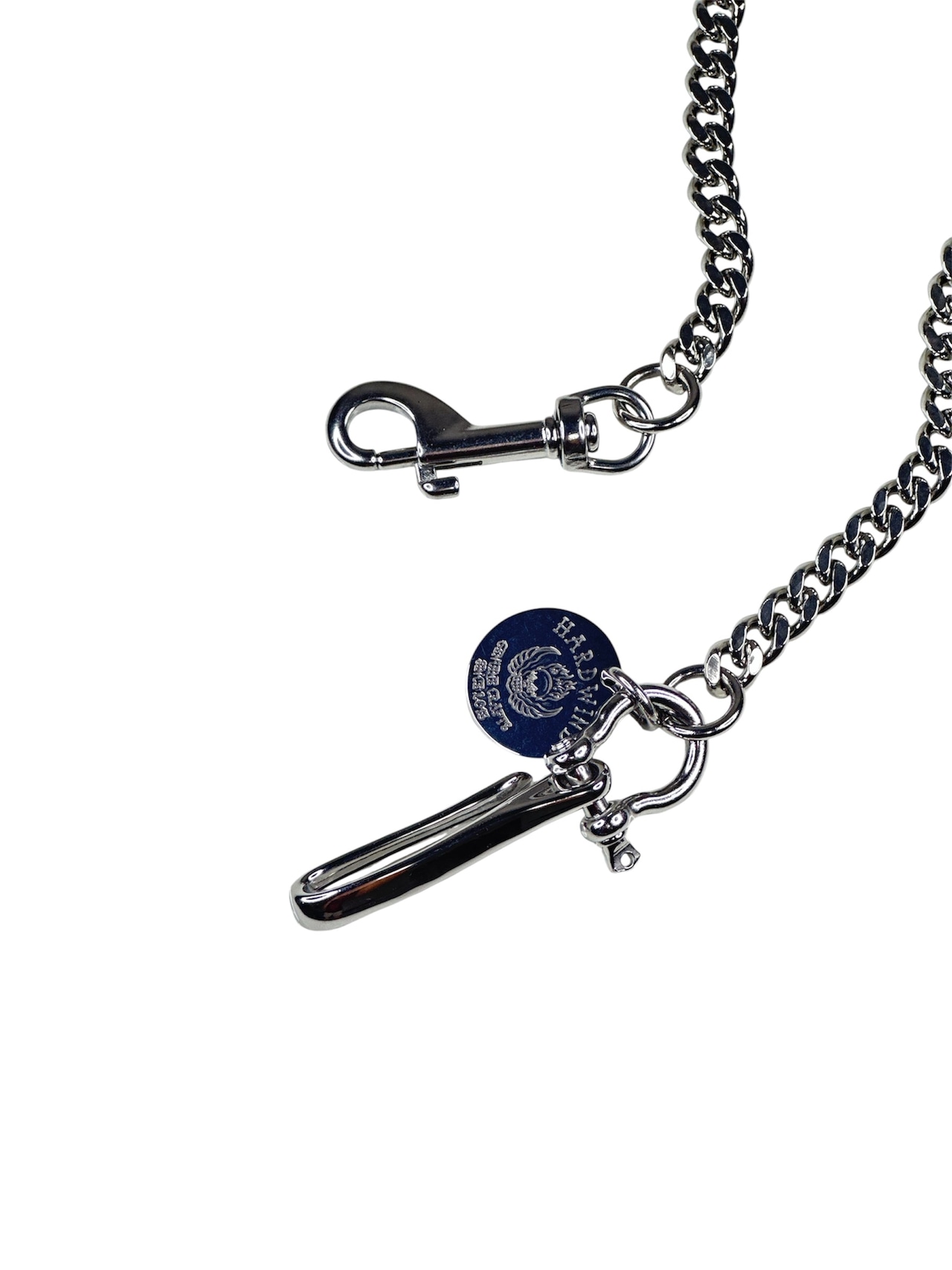 Hard Coin Silver Steel Wallet Chain