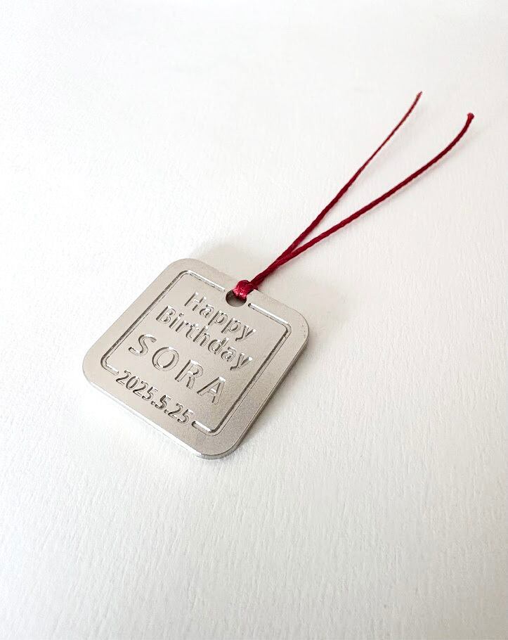 お好きな文字を刻印できるオーダーメイドの洋白プレート0.8㎜厚Sサイズ