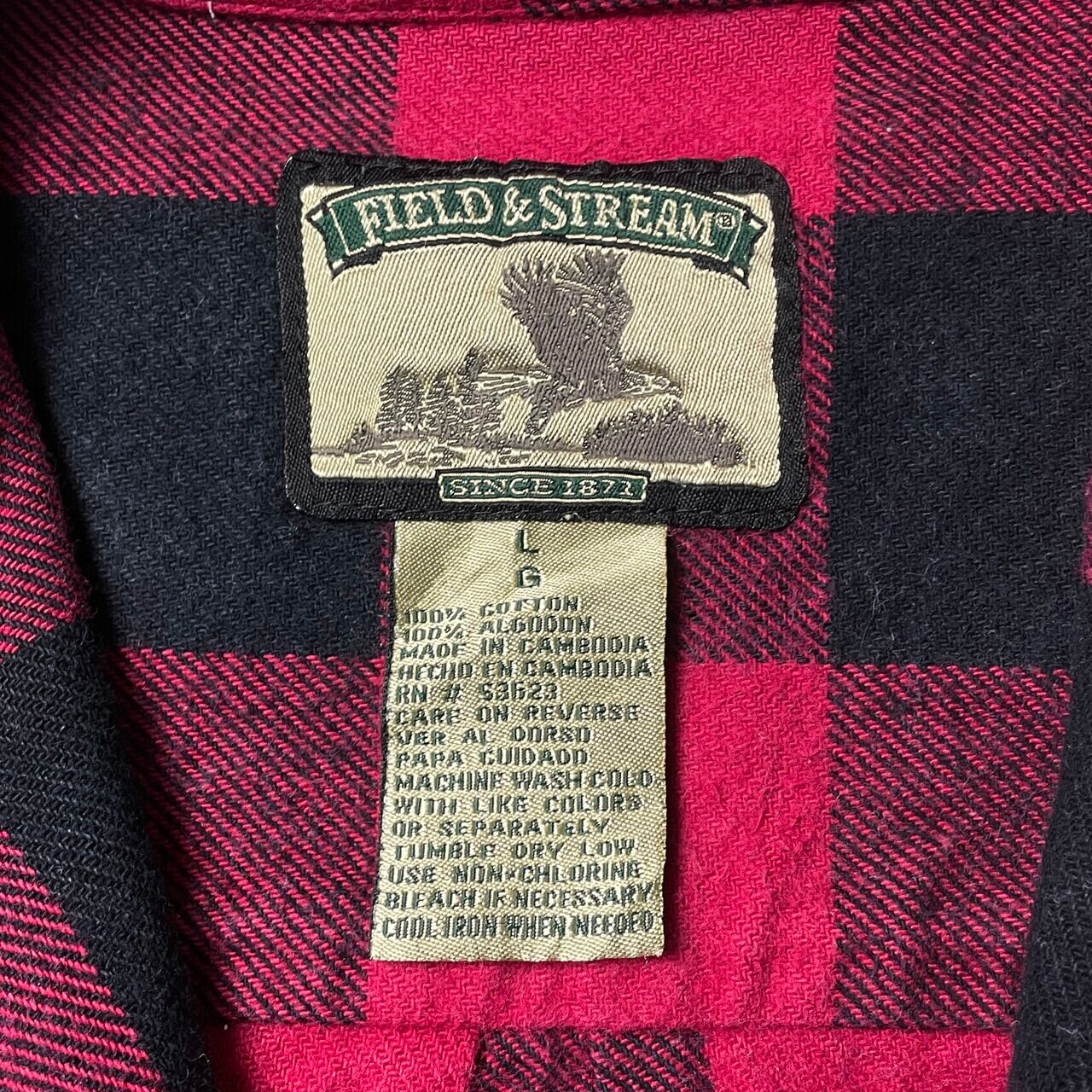 90年代 FIELD&STREAM 長袖 チェック柄 ヘビーネルシャツ メンズ2XL相当