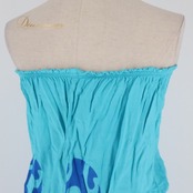 フラダンス 衣装 ワンピース ドレス ハレクアイレア ブルー系 Halekuai Lea 日本製 チューブトップ ワントーン ティアレ柄 かわいい 華やか 鮮やか 明るい 水色 青 ハワイアン アロハ ハワイアンプリント フラ ダンス レッスン 練習 軽やか