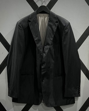 【X VINTAGE】 “BOSS HUGO BOSS” Loose Wool Stripe Tailored Jacket