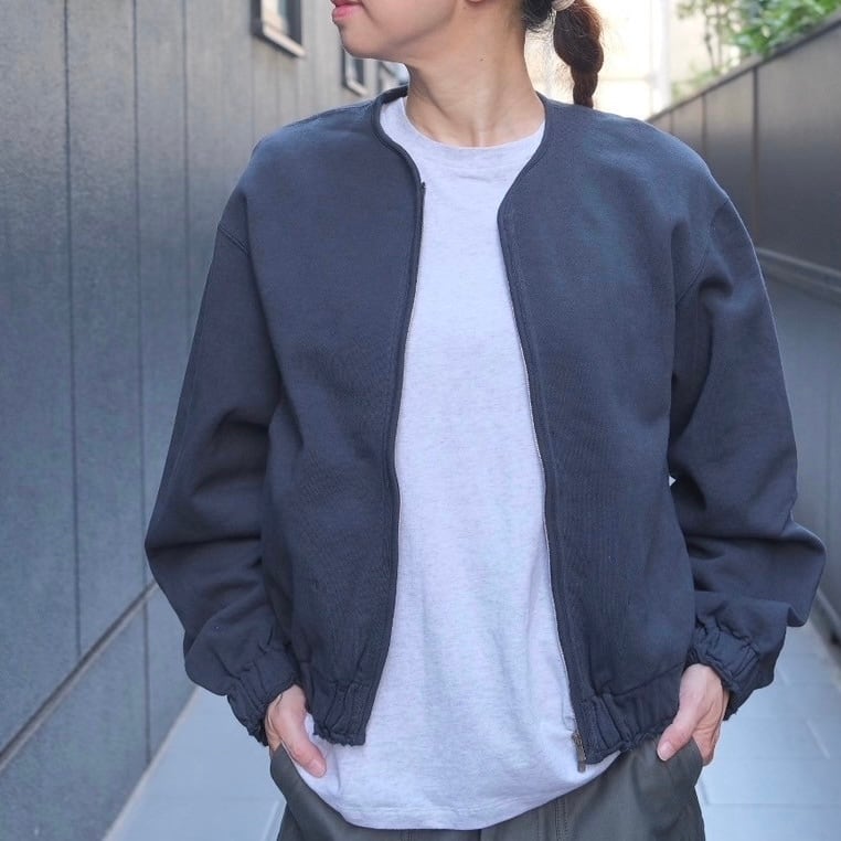 unfil(アンフィル) vintage cotton fleece zip front jacket WFFL