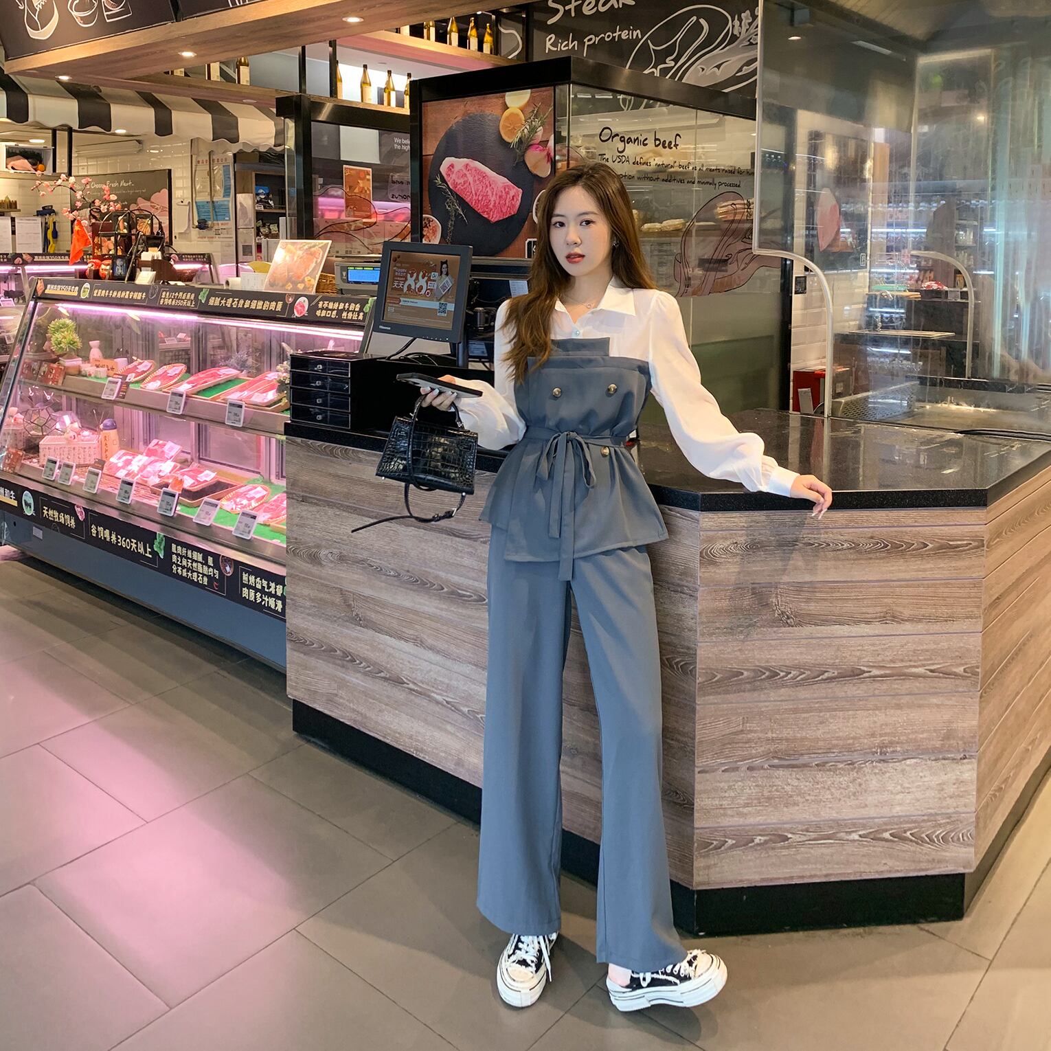 シャツ スプリングカジュアルパンツ 春物 6Du_Shop_Women8795643766