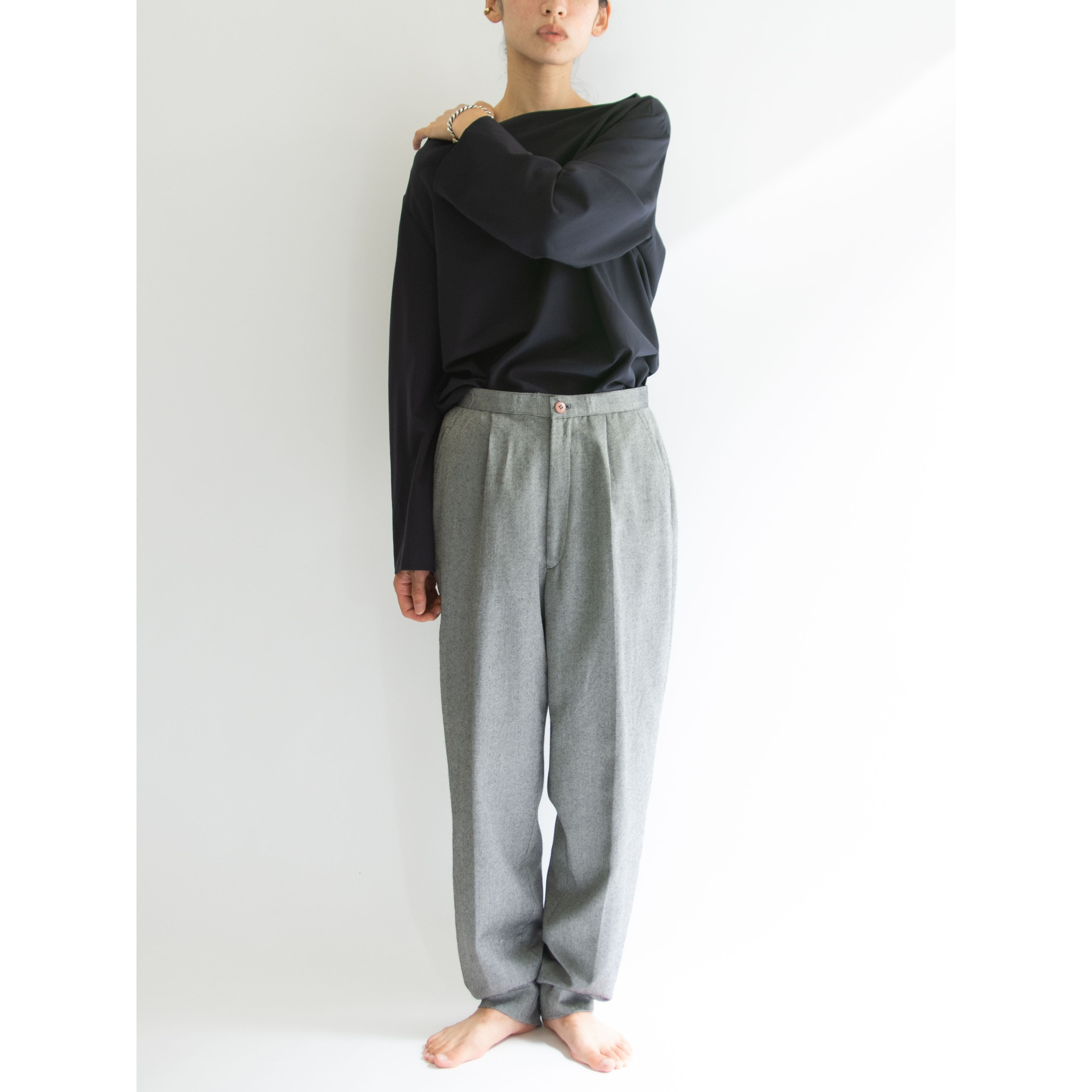 issey miyake】80's Wool Tuck Pants（イッセイミヤケ ウールタック 