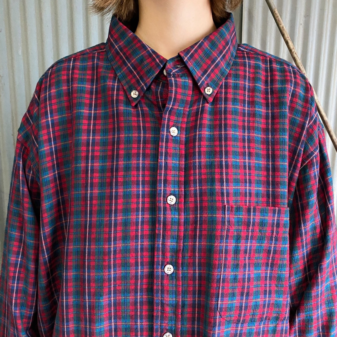 PENDLETON ペンドルトン チェック柄 長袖ウールシャツ メンズXL 古着 