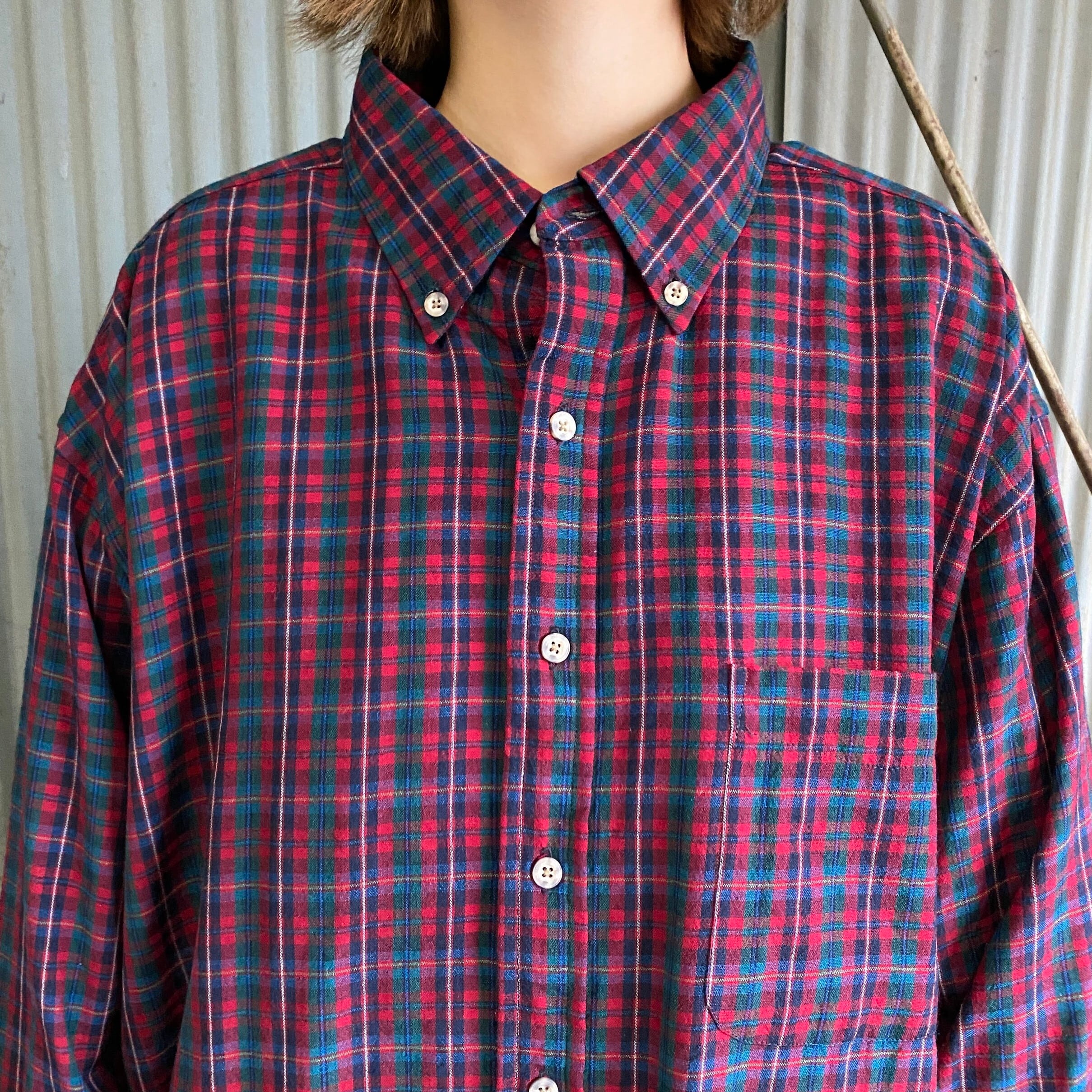 PENDLETON ペンドルトン チェック柄 長袖ウールシャツ メンズXL 古着 