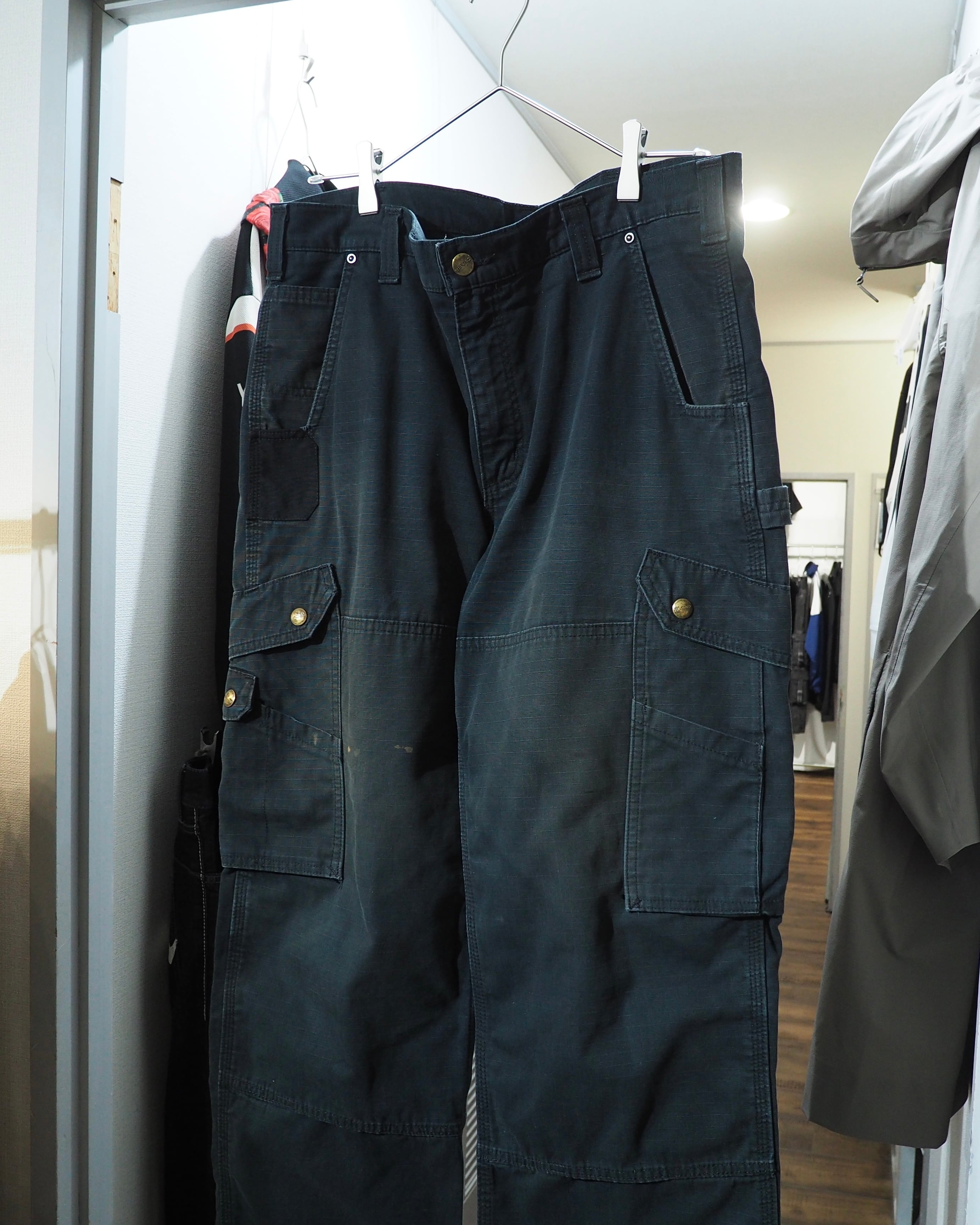 ” Carhartt - 襤褸 ” Beautiful Fade Aging × Damage vintage wide Painter pants
