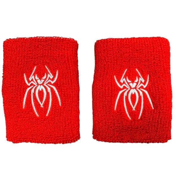 LA直送】スパイダーズ リストバンド レッド 左右ペア Spiderz 4インチ