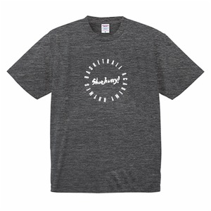 【SHOEHURRY! 】CIRCLE LOGO DRY TEE（HEATHER GRAY/WHITE）｜ドライTシャツ（ヘザーグレー/ホワイト）