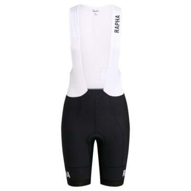 RAPHA WOMEN'S PRO TEAM TRAINING BIB SHORTS BLACK/WHITE