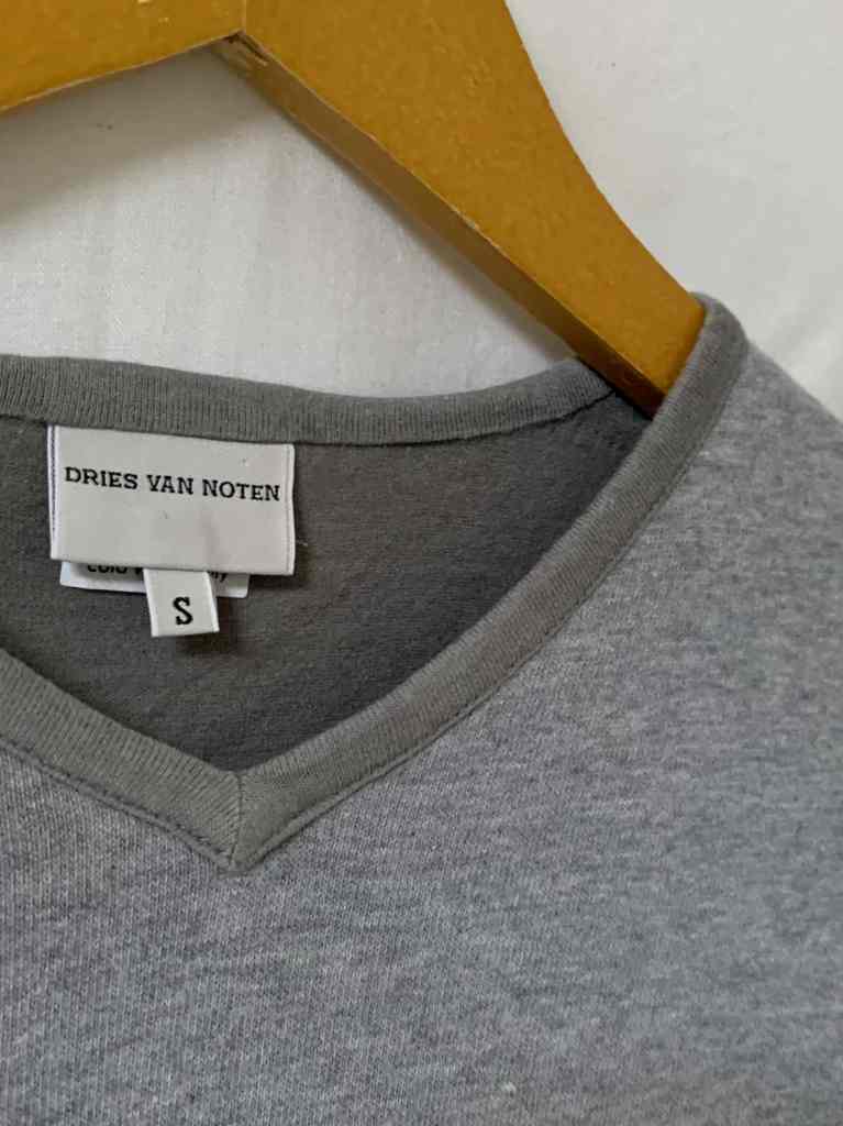 Bi-Color Switched Design V-Neck Cut and Sew "DRIES VAN NOTEN"