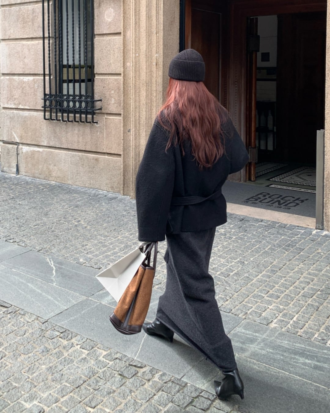 ウールストレートスカート A25346