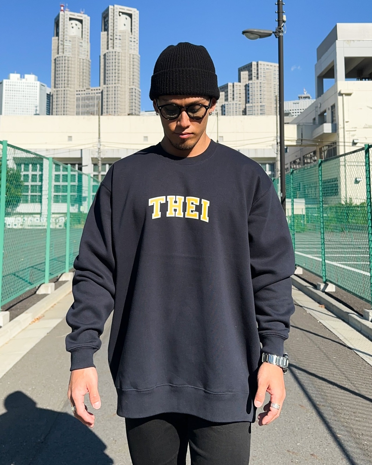 COLLEGE SWEAT SHIRT - NAVY