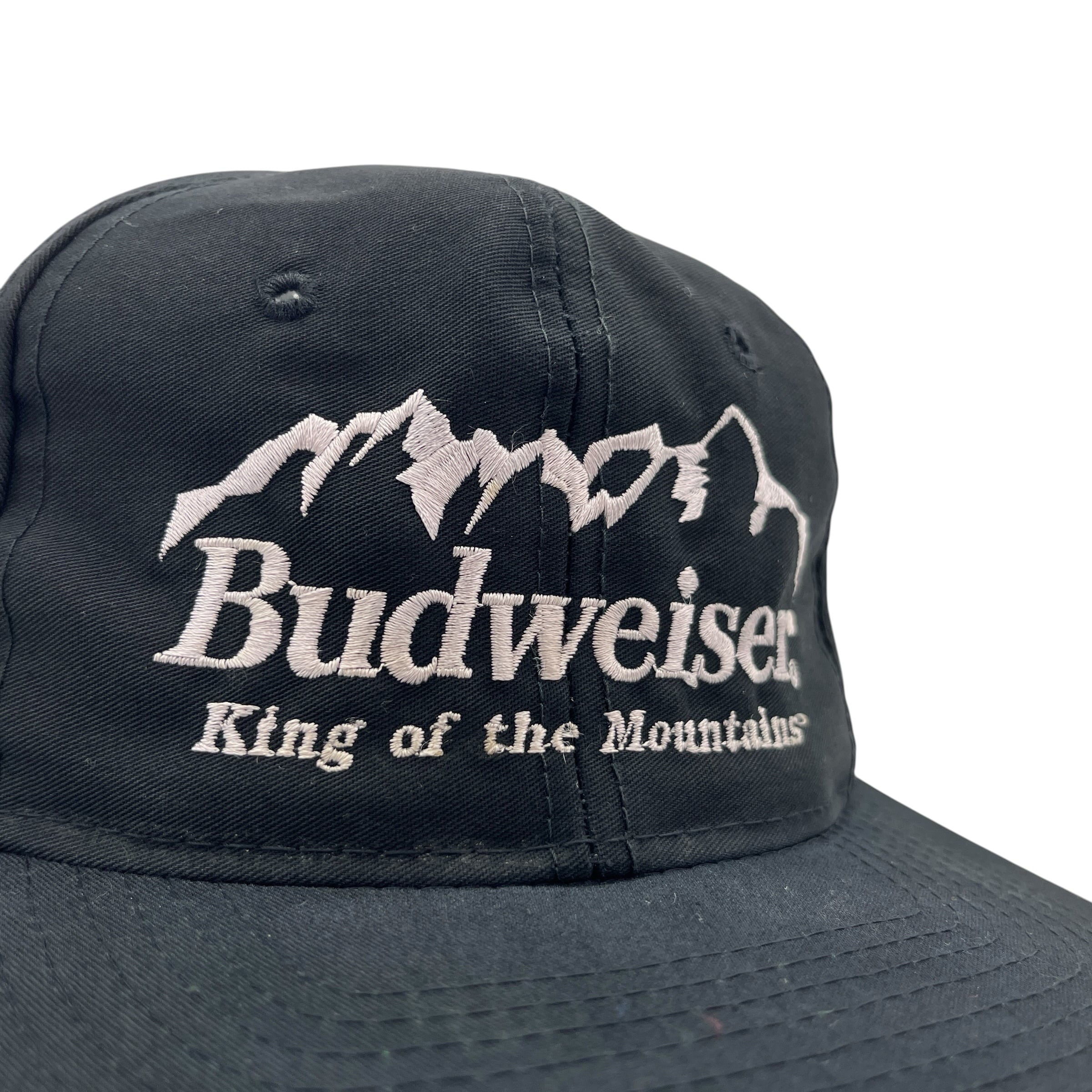 90s Budweiser バドワイザー スパイダー　トラッカーズキャップ キャップ/帽子】90s Budweiser King of the Mountains（バドワイザー