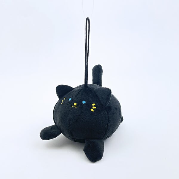 クマアンドベアープロデュース まんまる黒猫 ぬいぐるみ 猫 ストラップ