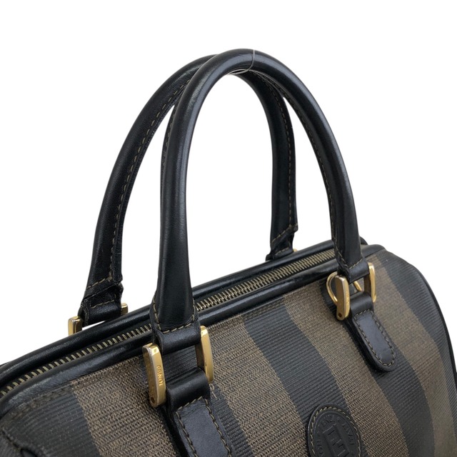 FENDI フェンディ ペカン柄 ショルダーバッグ ブラック PVC レザー 2way ミニバッグ vintage ヴィンテージ オールド tyz7ma