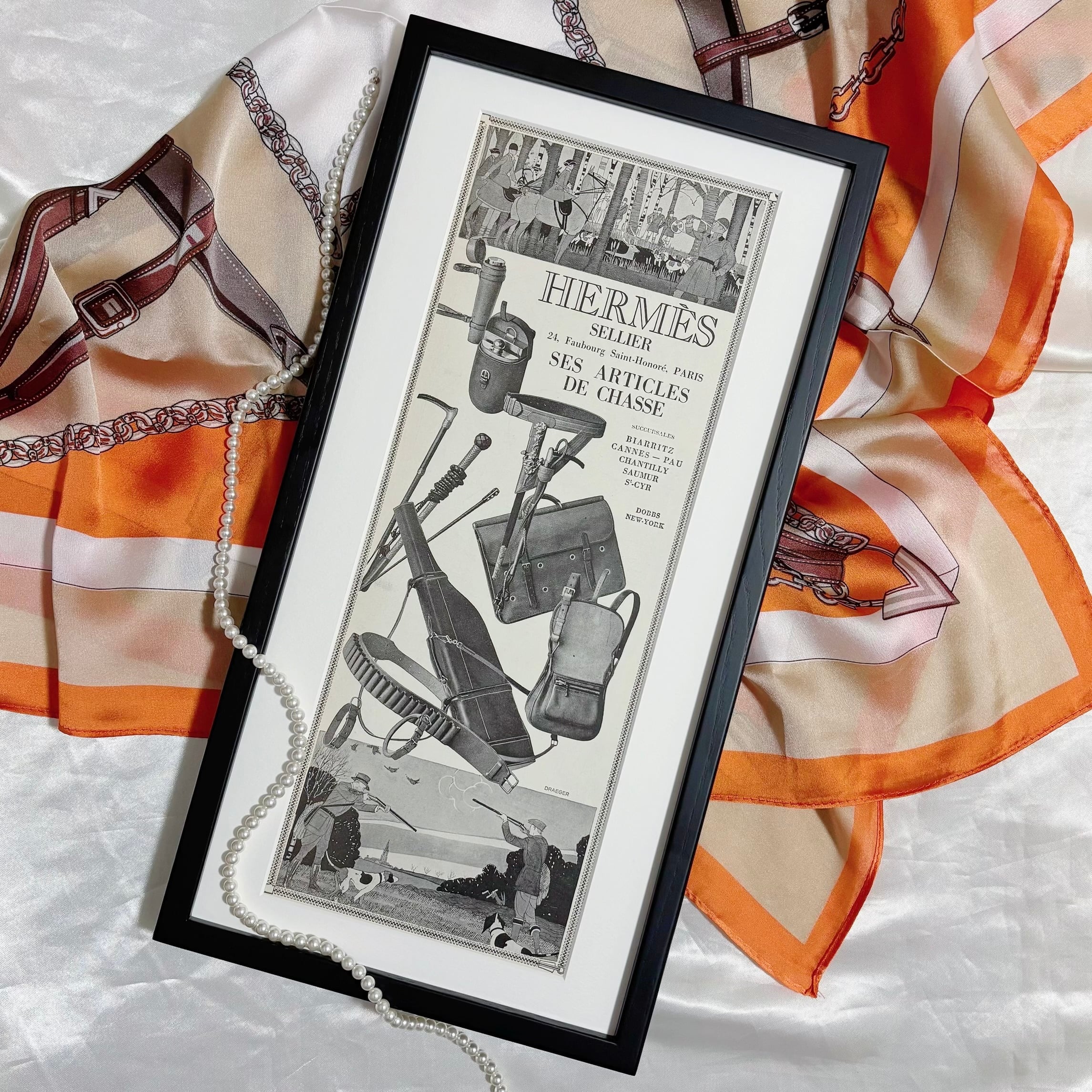 1960年代 広告＞HERMES エルメス ポスター ヴィンテージ アート