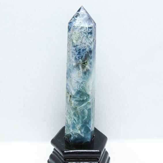 エンジェルフェザー フローライト 六角柱 台座付属 一点物 152-3357