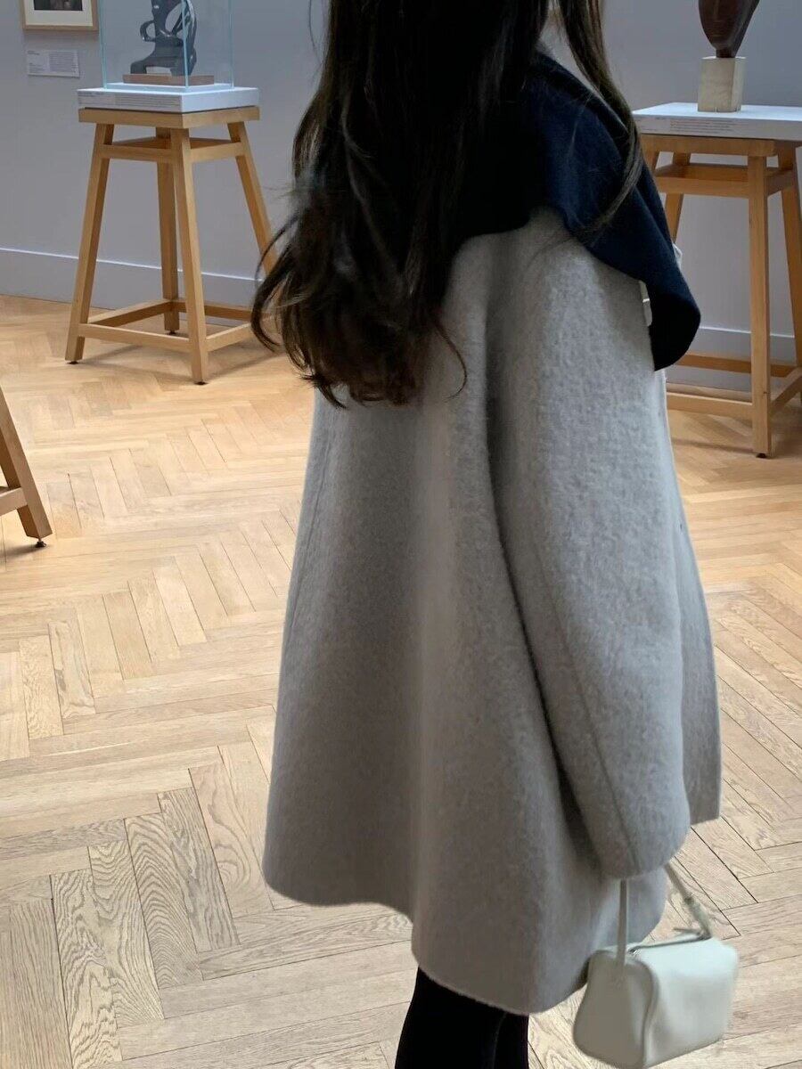 OUNCE] high neck double half handmade coat | Bellmi