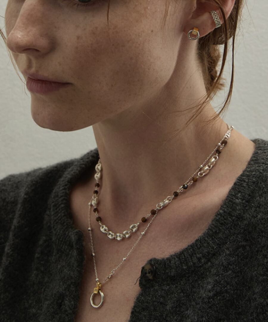 S925◆ジルコンキューブリングピアス【e-70236】