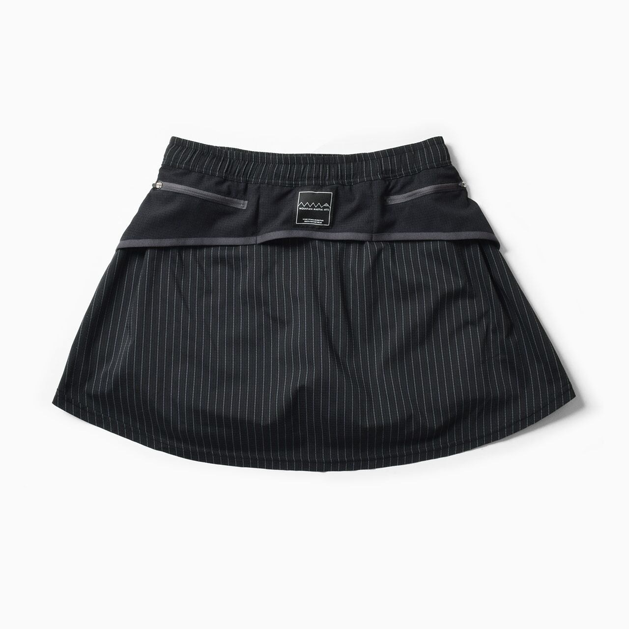 マウンテンマーシャルアーツ　フロントプリーツランニングスカート　レディースМ MMA（マウンテンマーシャルアーツ） Front Pleats Run Skirt (Black