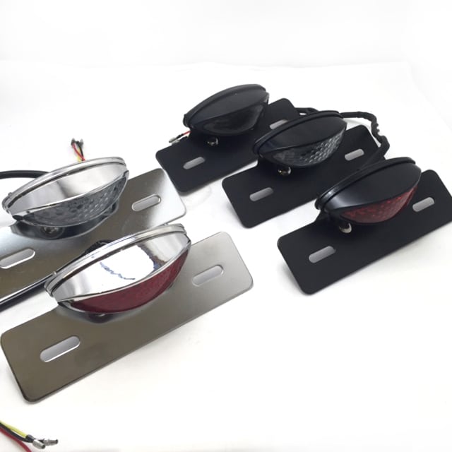 バイク LEDテール ランプ 汎用 ナンバー灯付 ミニタイプ 【ブラック