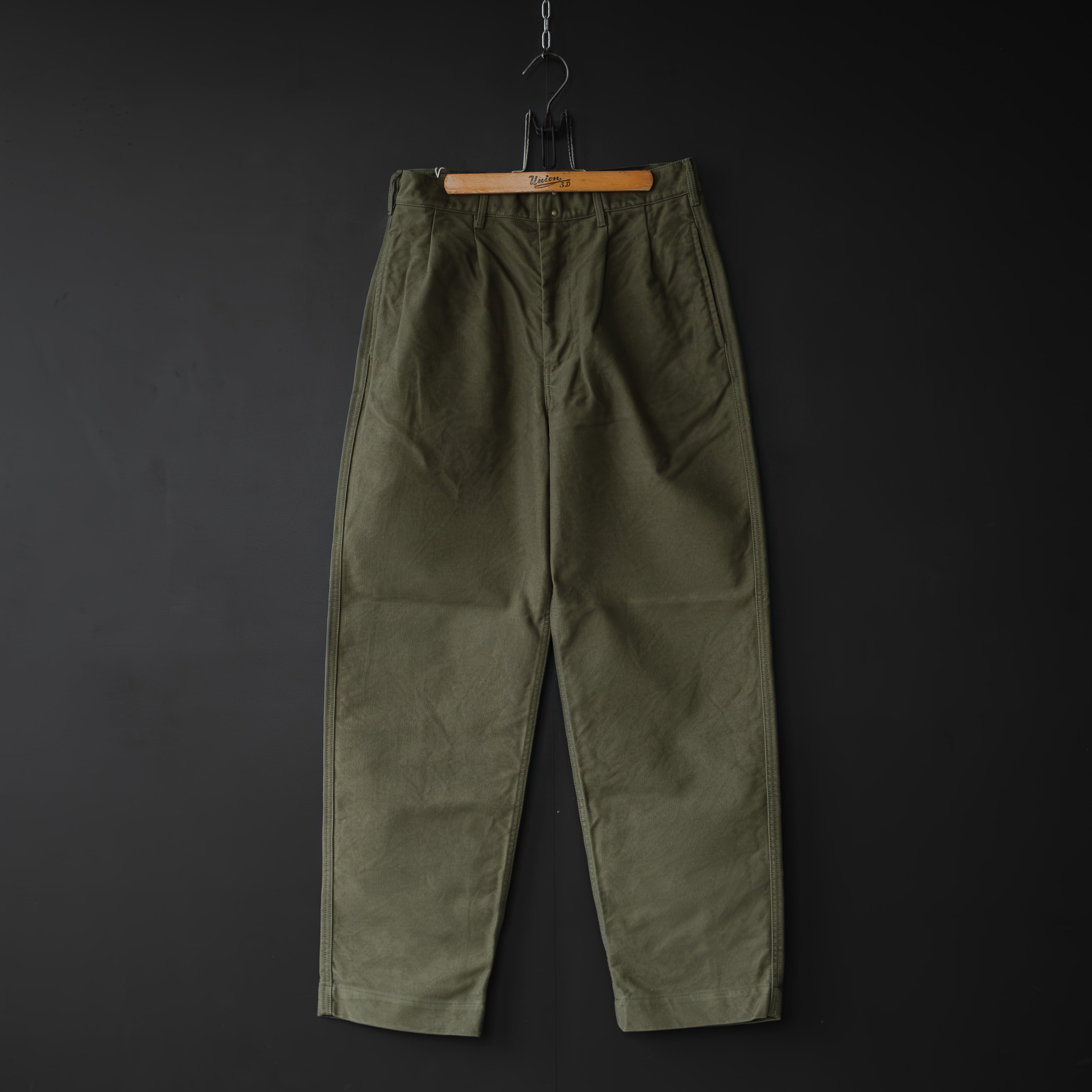 CRANK PROJECTS】C/W ARMY TWILL FAT PANTS (olive) | dros dro