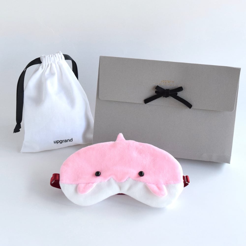 イルカアイマスク（ピンク）|収納ポーチ付|仮眠|お昼寝|旅行|キッズ