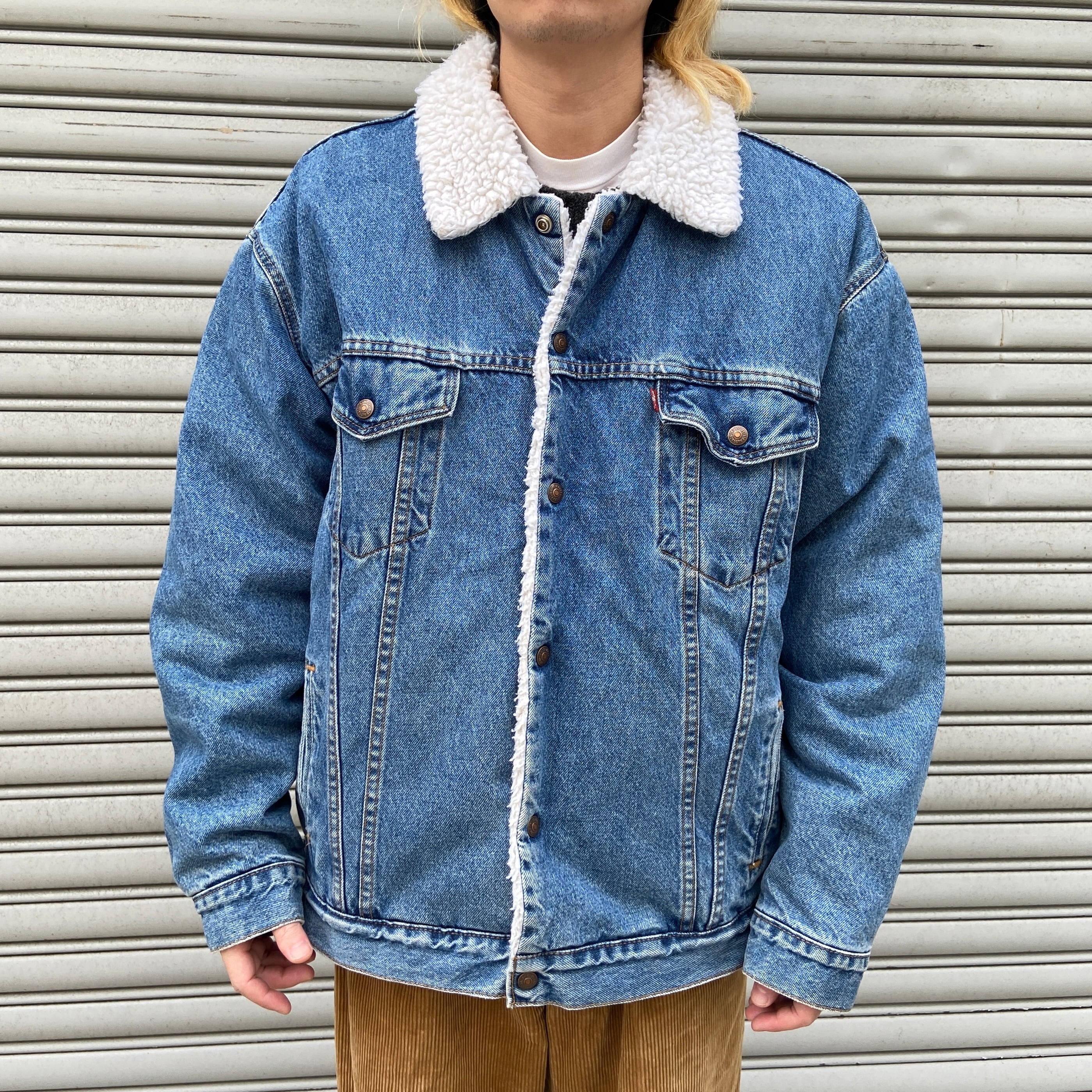 送料無料』90s Levi's デニムボアジャケット 527 USA製 ブルゾン