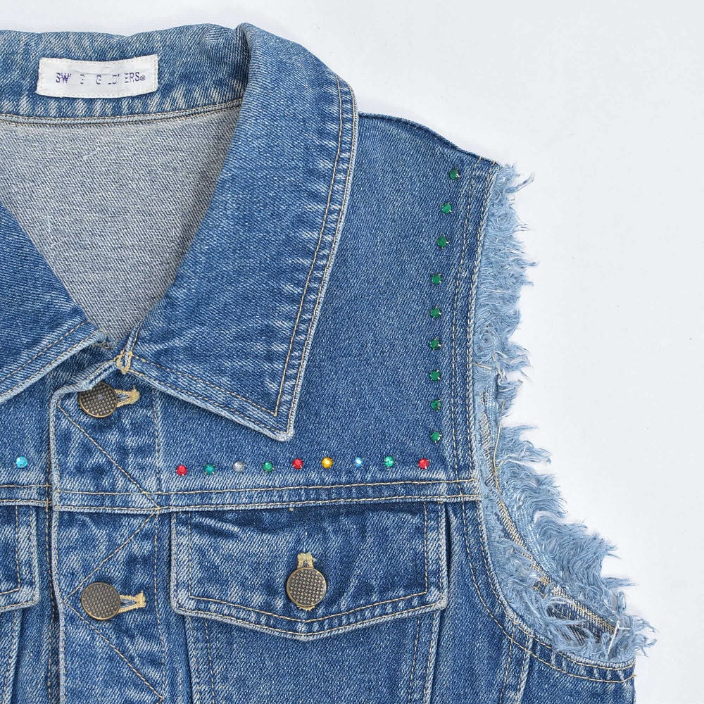 80s～ Vintage スタッズ&パッチ カスタム カットオフ デザイン デニム