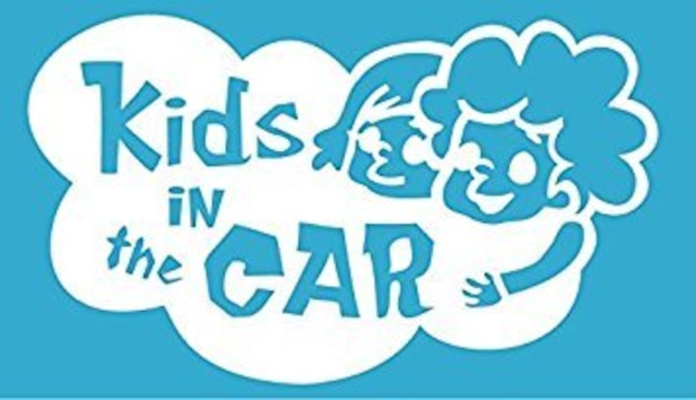 【カッティングシート】Kids in the Car  -子供が車に乗ってます- ホワイト【Kids】