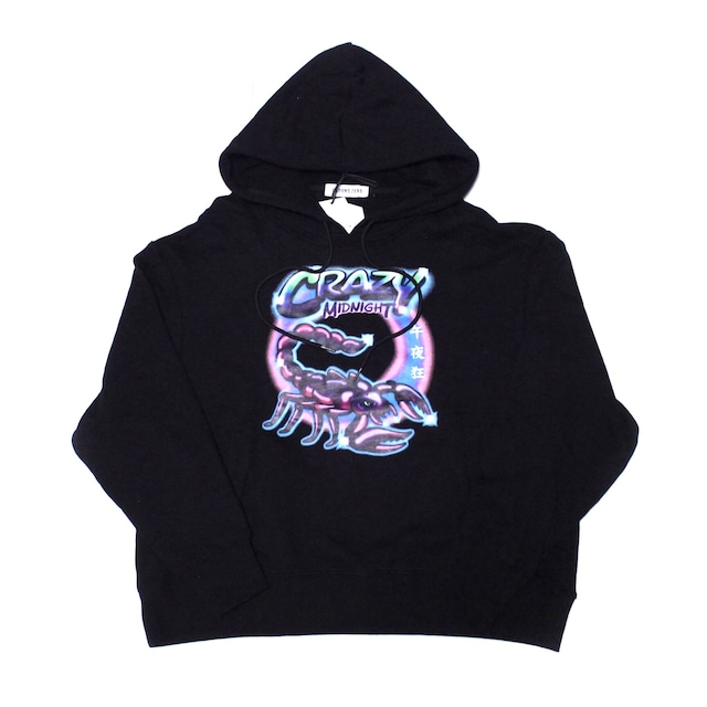 【GROUND ZERO】SCORPIO BRUSH PRINT HODDIE black