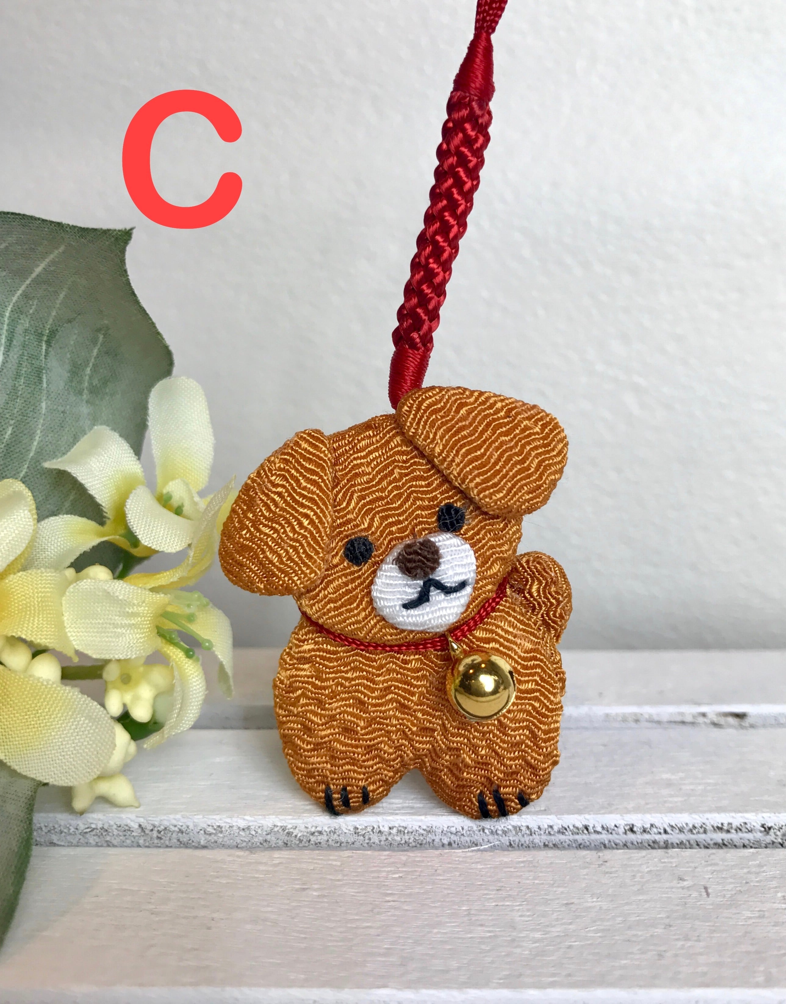 わんわん根付（チャ）♡ちりめん犬根付 | 千座senkura