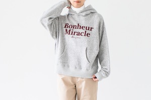 ORIGINAL FRENCH TERRY - RELAX HOODIE：裏微起毛 - "Bonheur"プリントパーカー