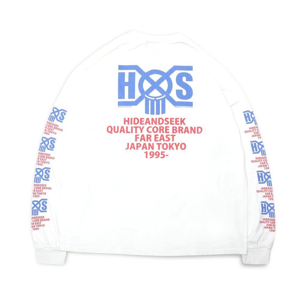 HIDEANDSEEK(ハイドアンドシーク) / HS×BH L/S Tee(WHITE)(HBT-010424