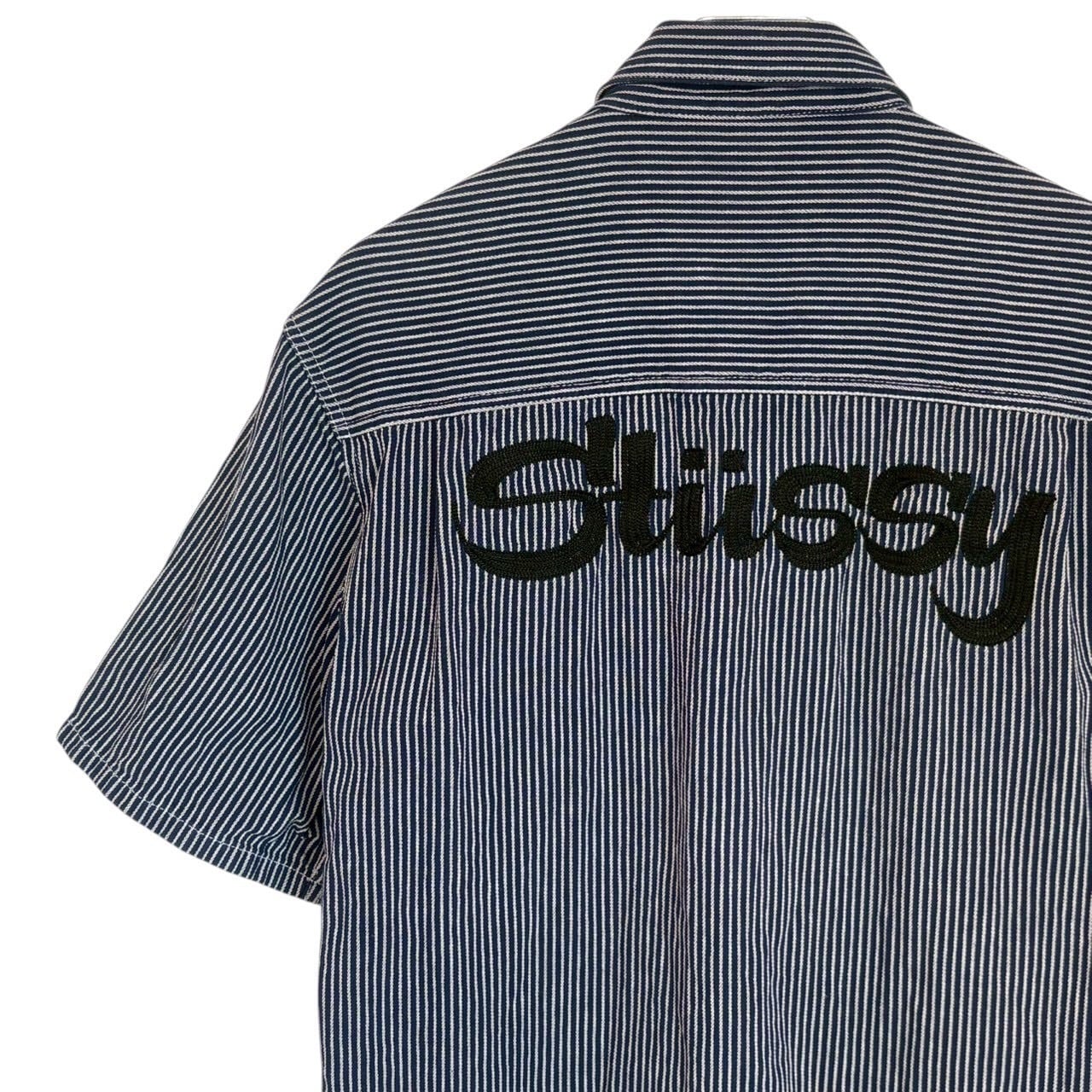 stussy ステューシー 半袖シャツ M バックロゴ 刺繍ロゴ | 古着屋SAKASHITA