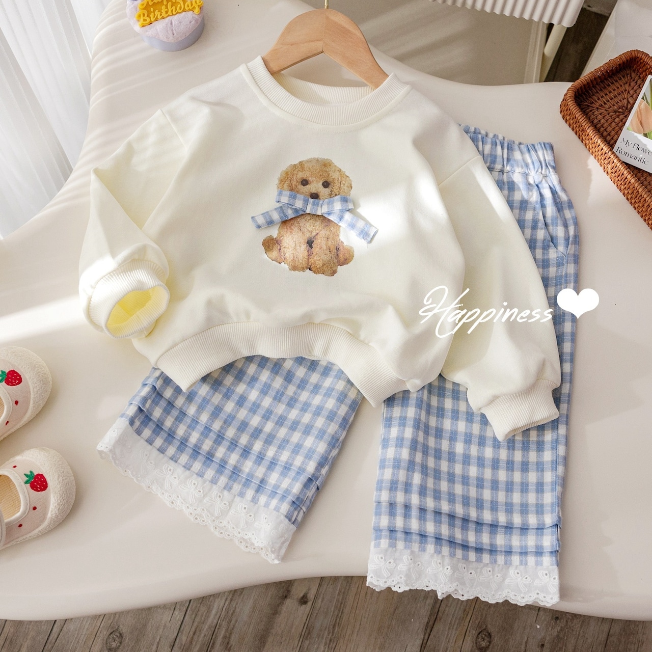 〈80-130size〉プードルイラストセットアップ - 1