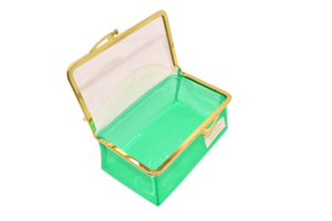 [ＭＩＸ] [JERI MARL] 透明ポーチ 透明ケース 小物入れ (グリーン) 工房 手作り 日本製 エコパッケージ MX-0041-345