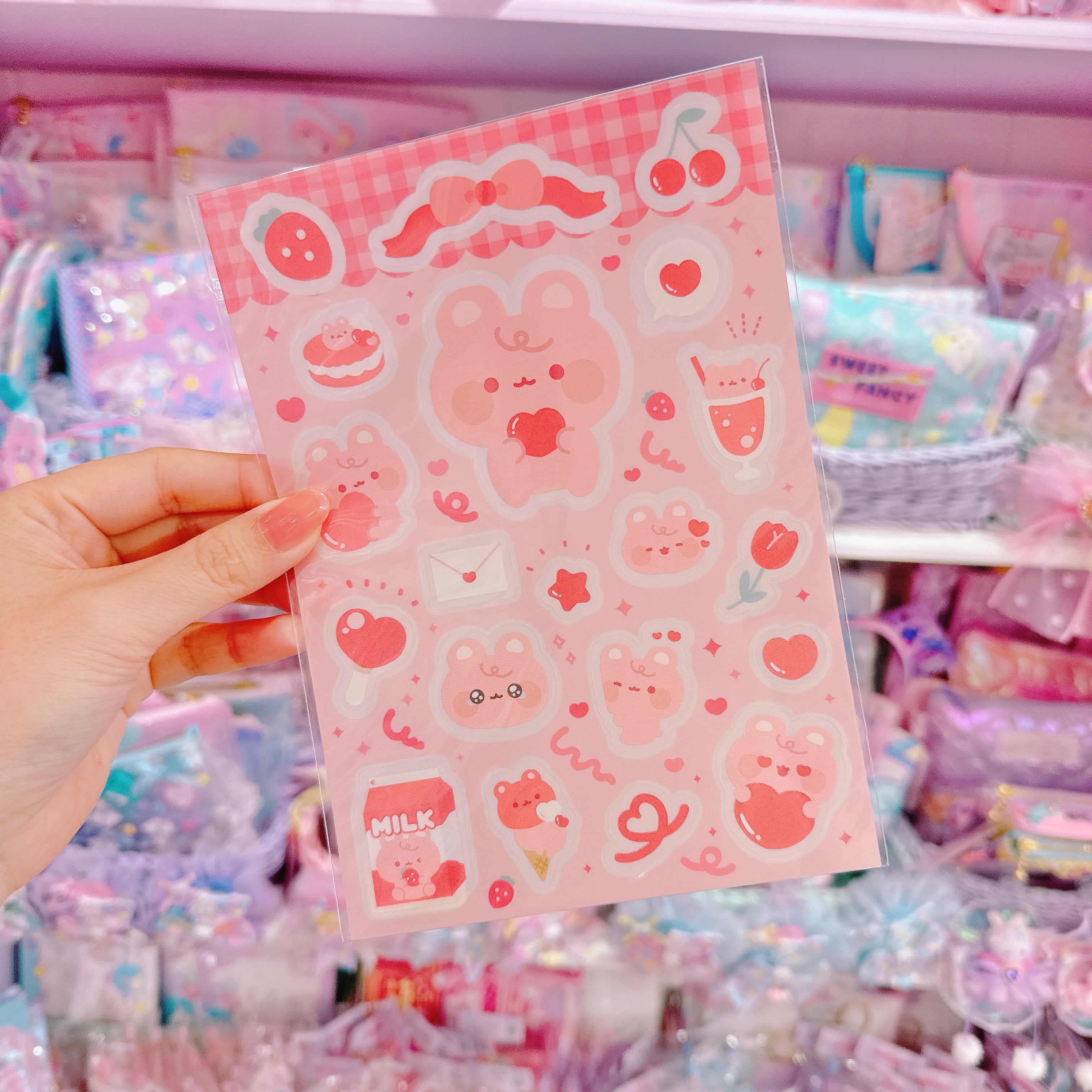 【G3】18-4推しカラークリアシール（赤）