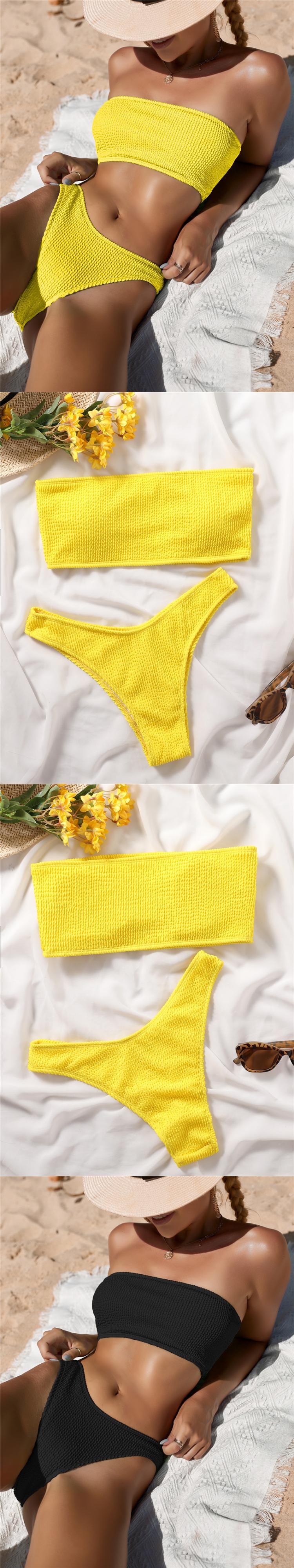 送料無料 2022セクシーホルタークリスクロスビキニセットプッシュ