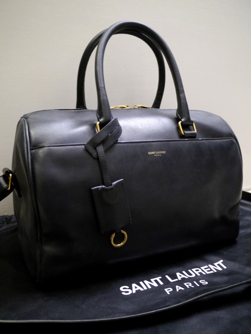◆SAINTLAURENT サンローラン クラシックダッフル クロスボディ ハンドショルダー2way レザー バッグ 黒◆ 現行でも販売中のアイコンモデル
