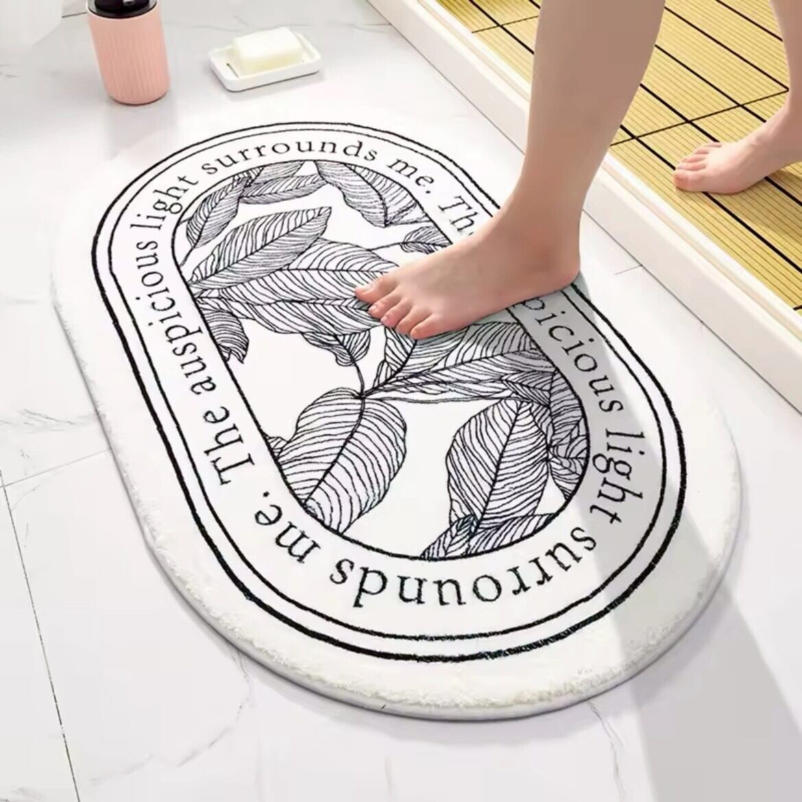 スケッチリーフのフロアマット|お洒落なデザイン