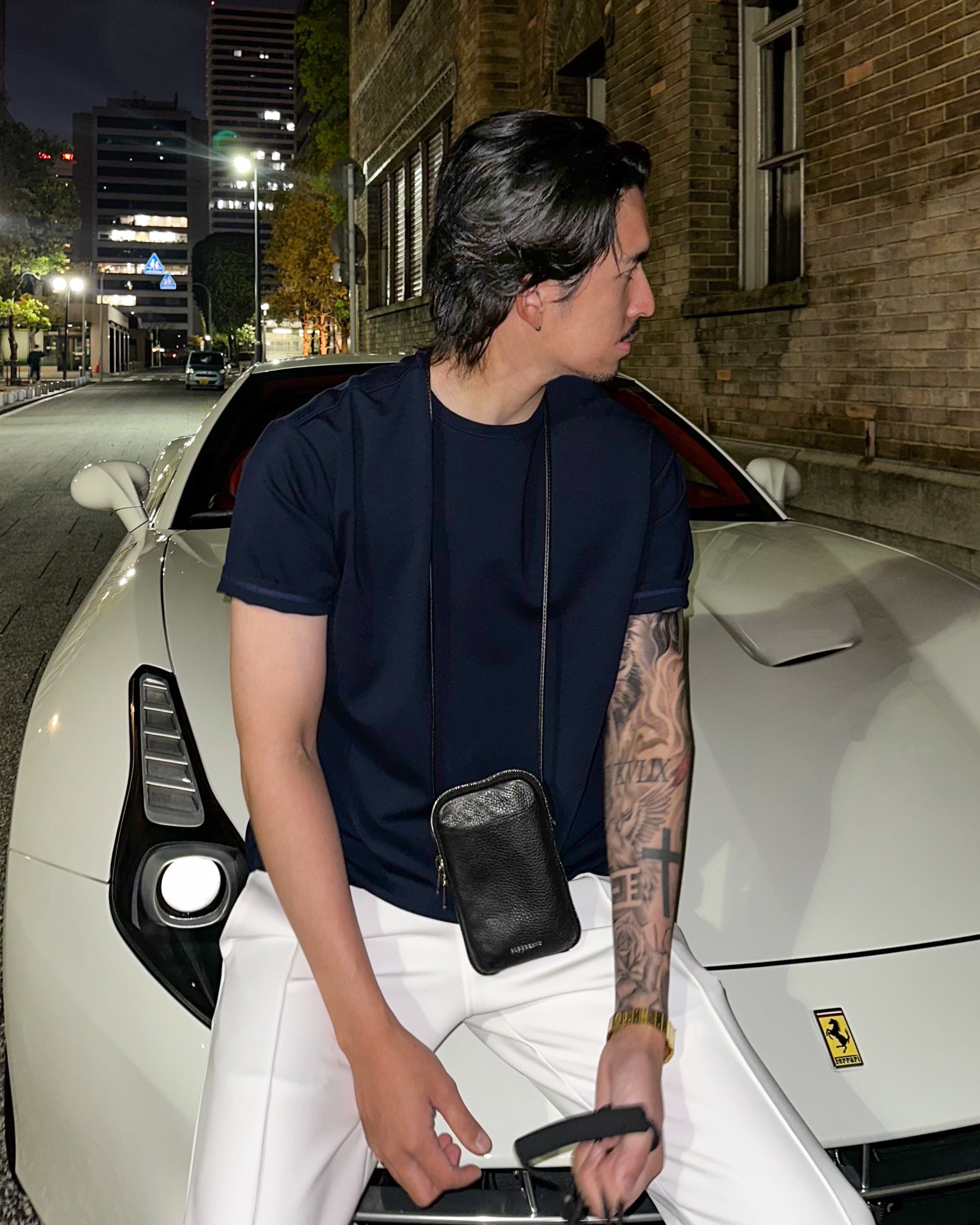 Emboss Leather Multi Pochette【イタリア・マストロット社製