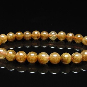 ルチルクォーツ ブレスレット 8mm ブロンズルチル ブレス メール便可 一点物 111-50760