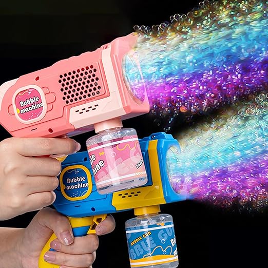 バブルガン ウォーターガン2 in1 シャボン玉 電動 液漏れ防止 LEDライト Amazon | AOMEVOLEO バブルガン ウォーターガン2 in1 シャボン玉
