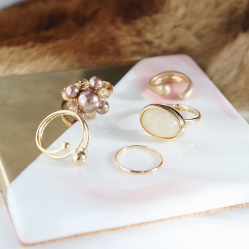 SET RINGS || 【通常商品】 NOVEMBER RING SET H || 5 RINGS || MIX || FRSG1009H