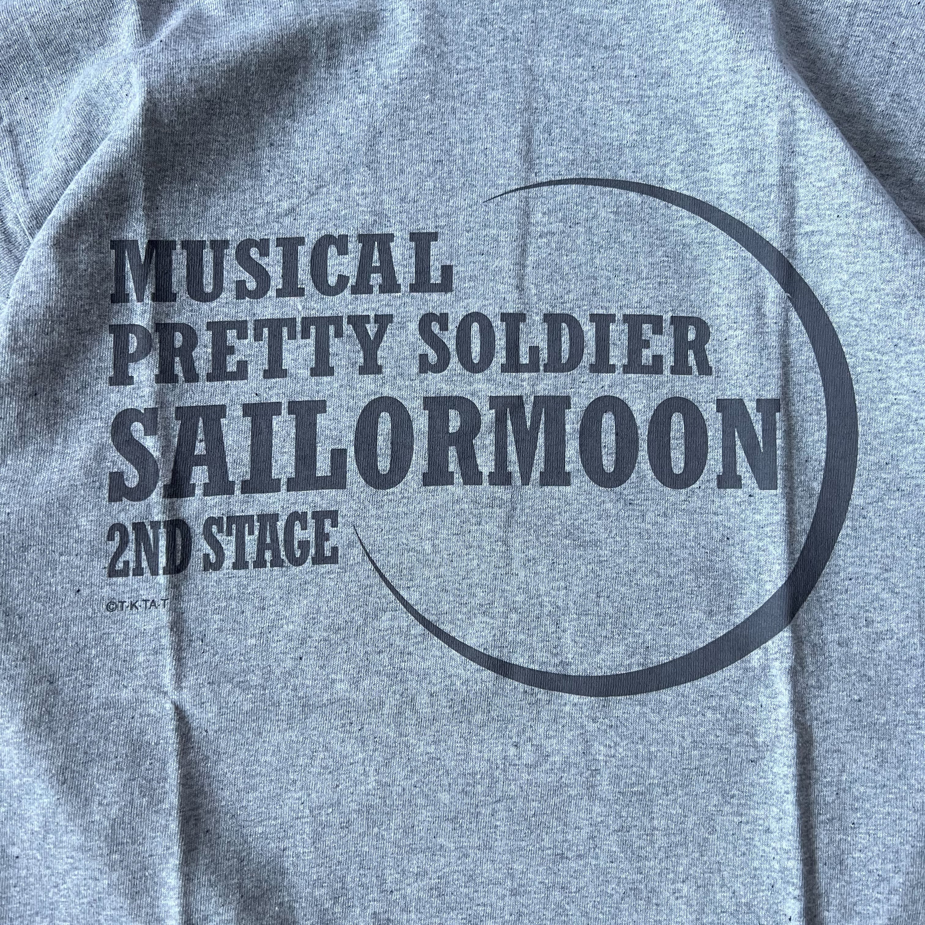 90s “ Sailor moon” musical gray Tee healthknit body made in usa 90