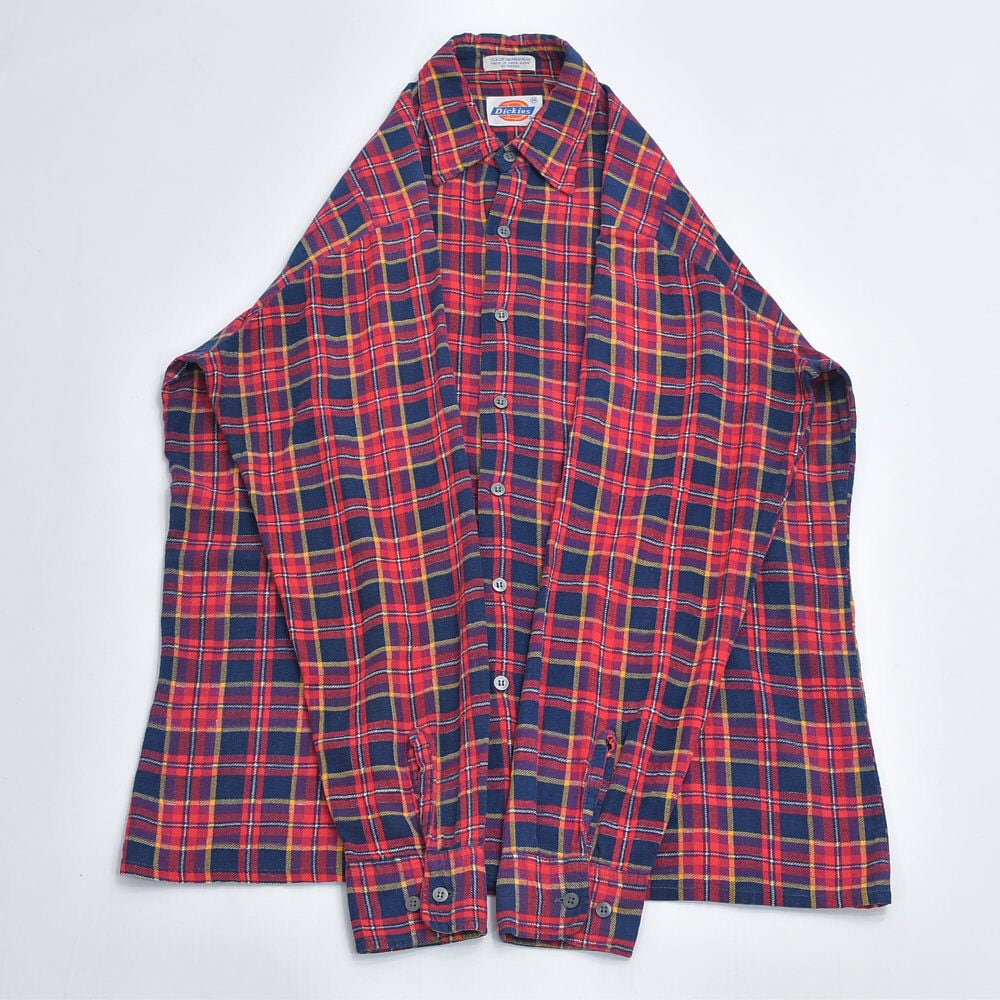 Dickies プリントネルシャツ L USA製 80〜90s 80～90s Dickies