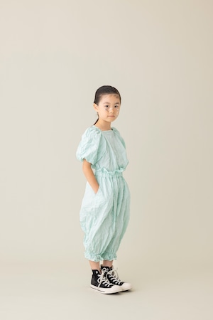 【24SS】folkmade（フォークメイド）wrinkled ballon blouse pepper mint(S/M/L)ブラウス