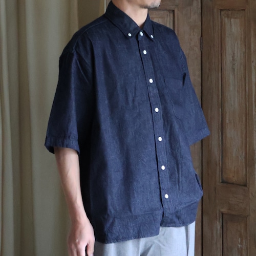 「備後」8oz Denim BD BOX-A Line S/S Shirts Dark Indigo